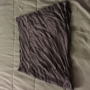 Black and grey zebra print skirt